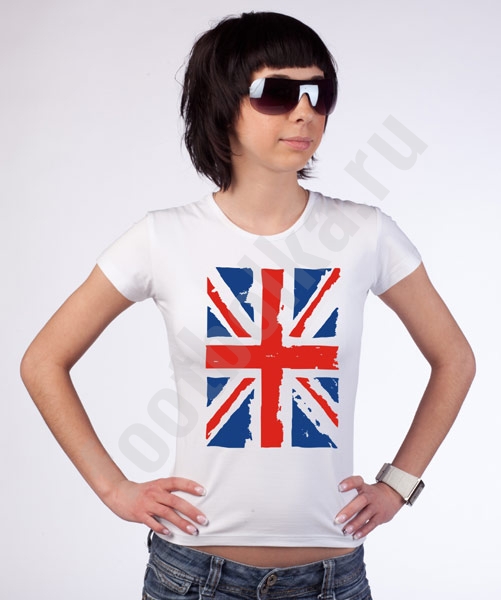 Женская футболка с Британским флагом - хит этого лета