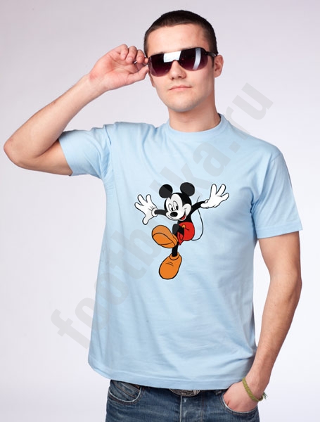 Прикольная мужская футболка с Микки Маусом