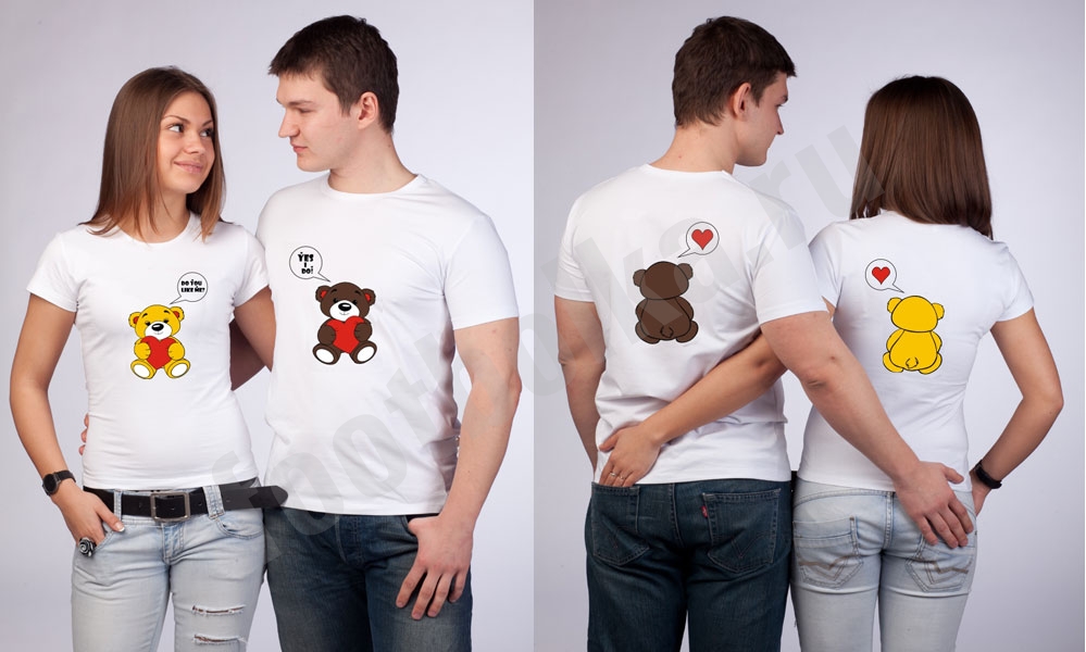 Стильные футболки для двоих - оригинальный подарок для влюбленных на 14