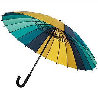 Зонт трость "Спектр бирюза и желтый" арт 5380.48 фото 1