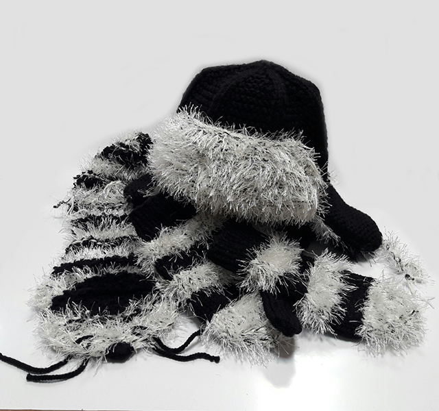 Комплект "Кот матроскин" шарф, шапка, варежки фото 1