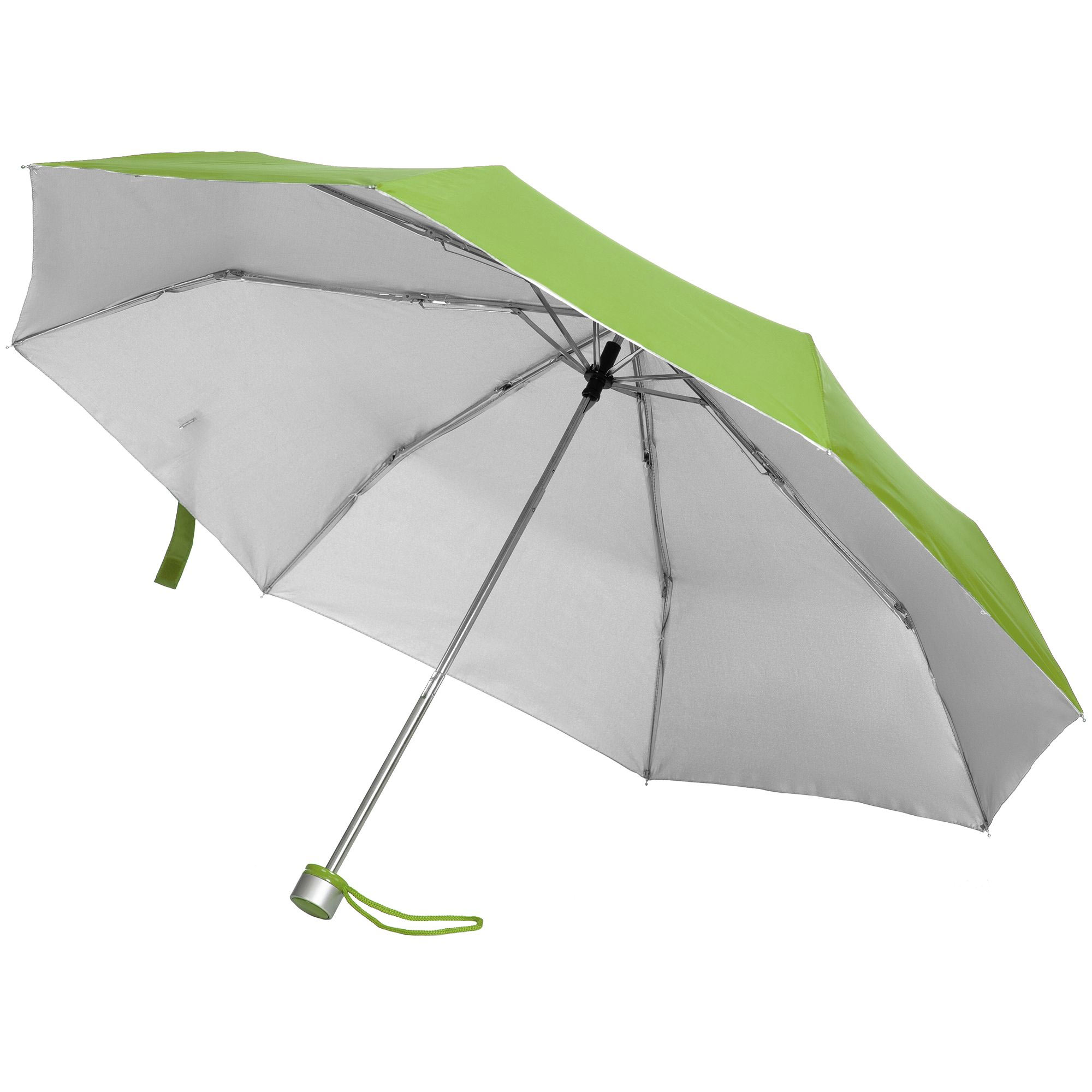 Зонт складной Silverlake с серебристой внутренней стороной фото 3