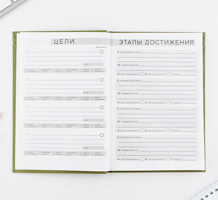 Ежедневник 100 целей «Зеленый». фото 0