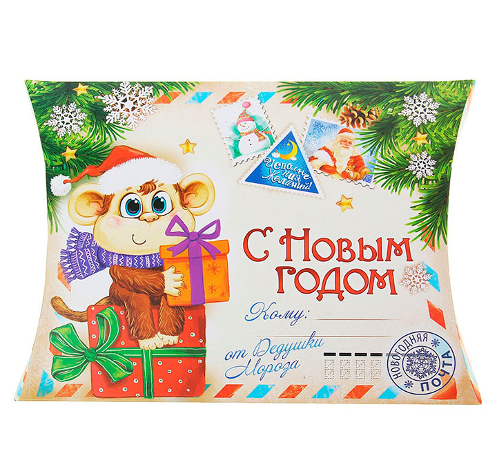 Коробка сборная фигурная "Новогодняя почта" фото 0