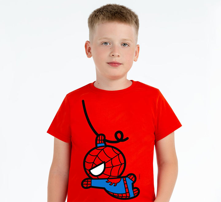 Футболка детская Kawaii Spider-Man, красная фото 0