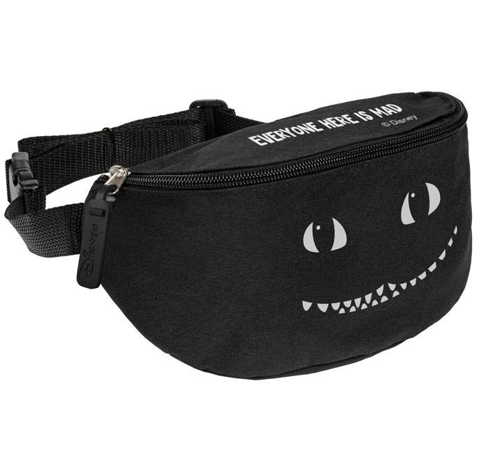 Поясная сумка со светящимся принтом Cheshire Cat, черная