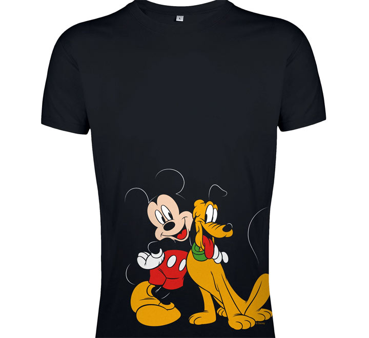 Футболка Mickey And Pluto, черная  55544.33