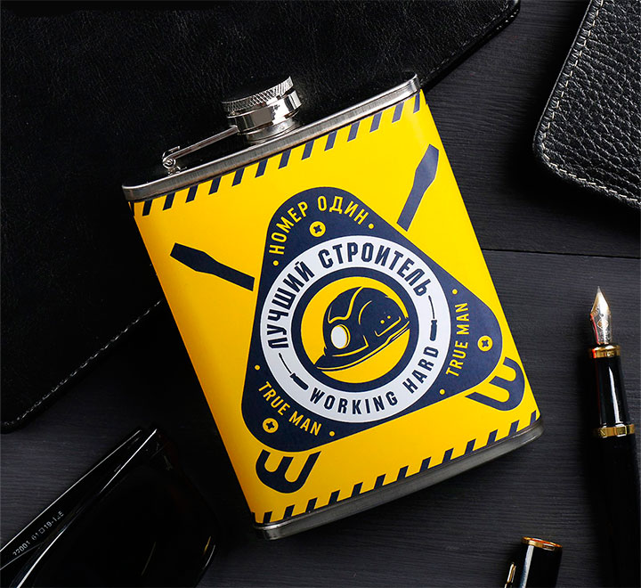 Фляжка "Лучший строитель"