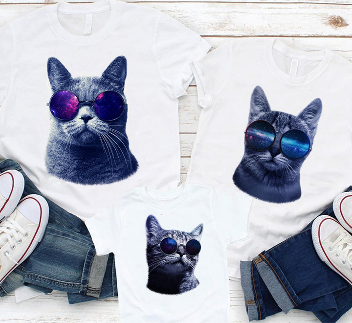 Семейные футболки Космические коты