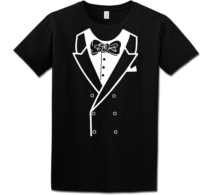 Мужская футболка из комплекта "Свадебные" с черным фраком SALE