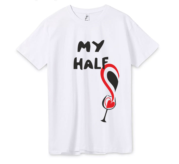 Футболка мужская "My Half" SALE