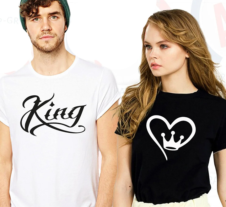 Парные футболки "King Heart"