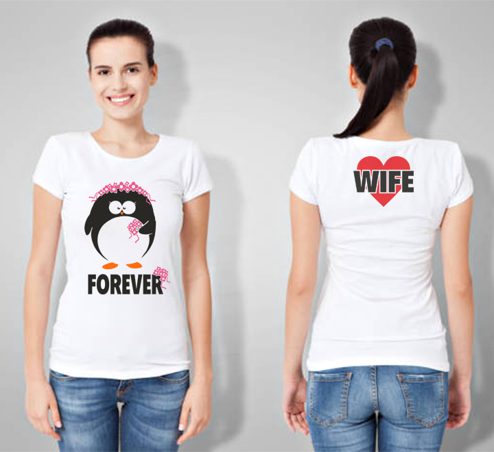 Футболка женская "Wife /Pingvin Love/" SALE