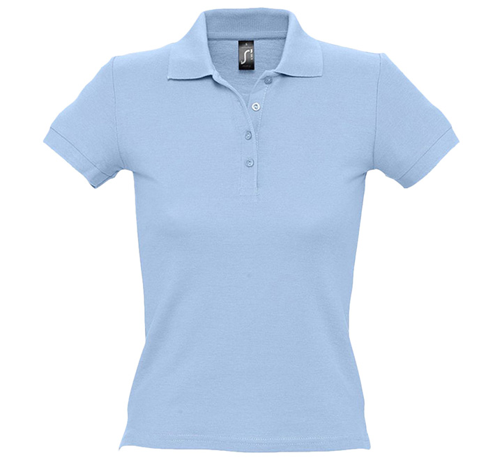 Рубашка поло женская голубая PASSION SALE