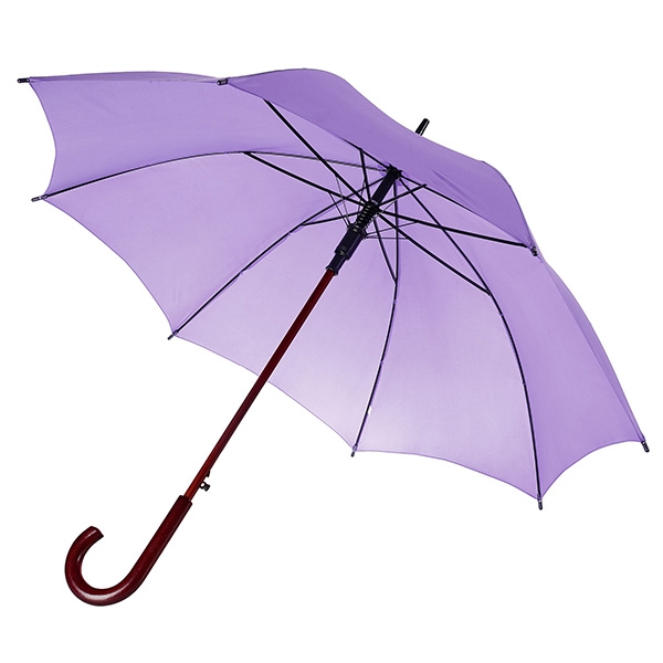 Зонт-трость с деревянной ручкой Сиреневый арт 393.71 фото 1