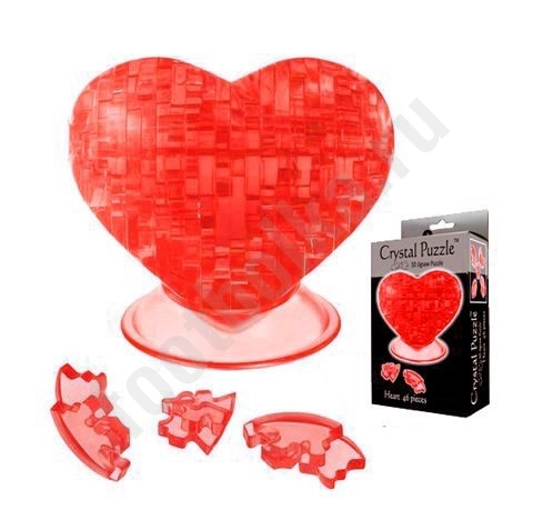 3D головоломка "Сердце"  красное арт. 90012bum фото 1