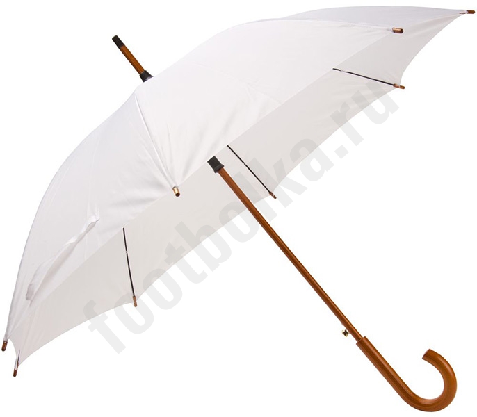 Зонт-трость с деревянной ручкой Белый арт.393 фото 0