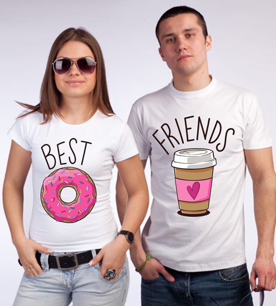 Парные футболки "Кофе и Вкусняшка" фото 0