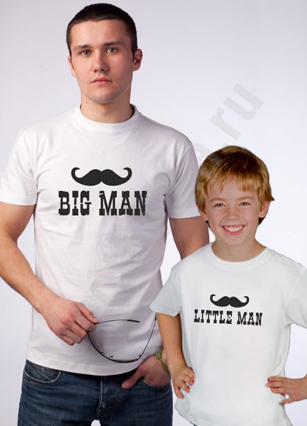 Футболки для папы и сына "Big man / Little man" фото 0