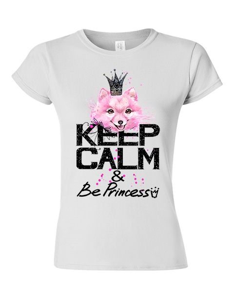 Футболка "Keep calm and Be Princess" с собачкой фото 0