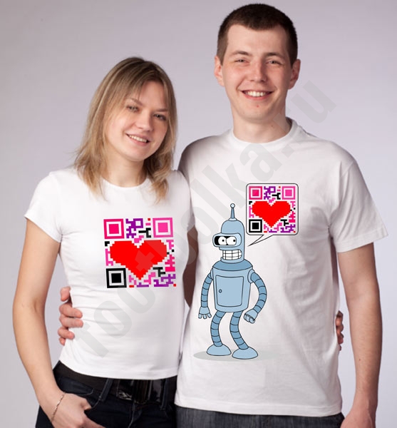 Парные футболки для влюбленных "Бендер" фото 0