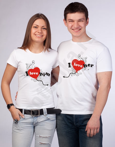 Женская футболка из комплекта "Люблю его" SALE фото 1