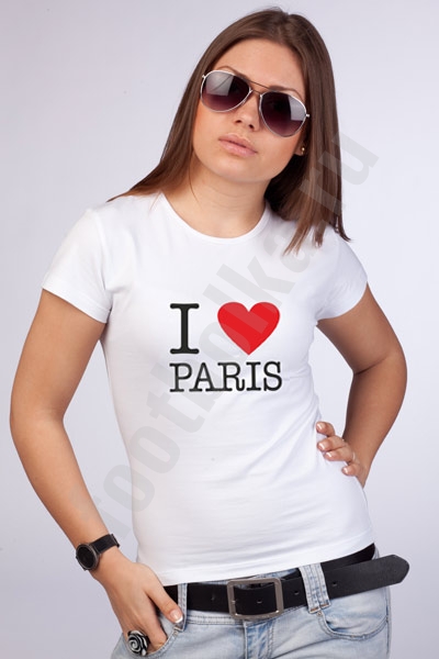 Футболка женская "I love Paris" фото 0