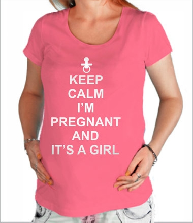 Футболка "Keep Calm i am Pregnant and its a Girl" фото 0