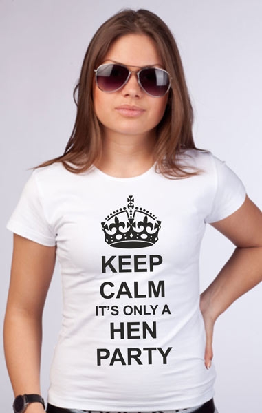 Футболка "Keep calm its only a hen party" фото 0