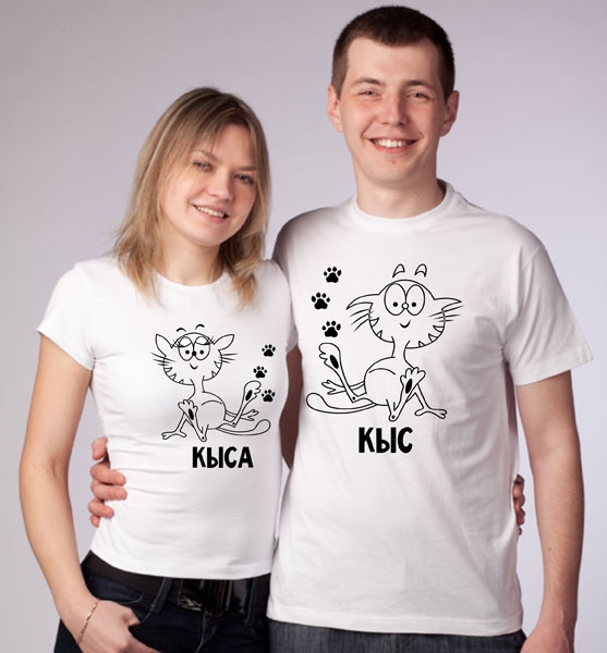 Парные футболки "Кыса и Кис" фото 0