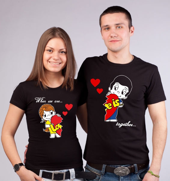 Парные футболки для двоих "Love is" фото 0