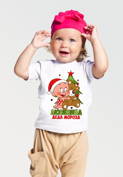 Детская футболка "Любимица деда мороза" ребенок фото 1
