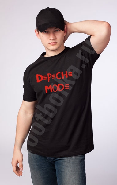 Футболка "Depeche Mode" (красная надпись) фото 1