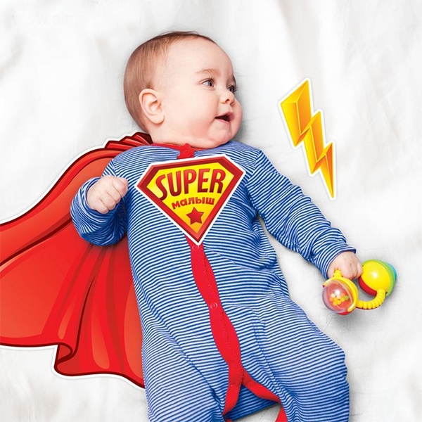 Набор элементов для детской фотосессии "Супер малыш" фото 0
