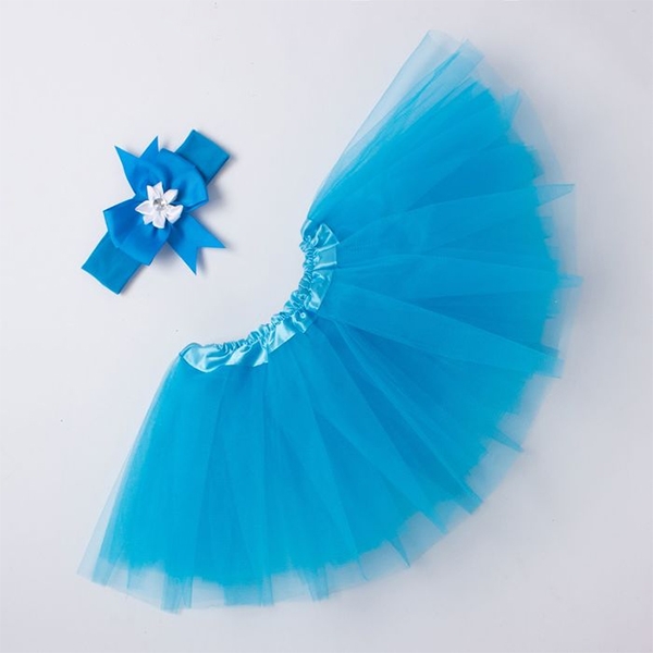 Набор "Маленькая принцесса: юбка, повязка" голубой фото 0