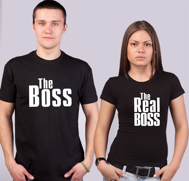 Парные футболки "The Boss, The Real Boss" фото 0