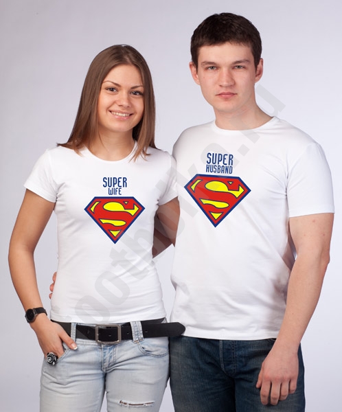 Парные футболки "Супер муж /супер жена" фото 1