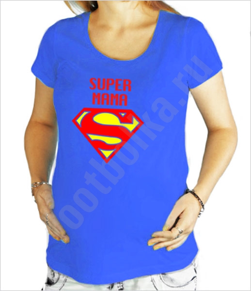 Футболка для беременных "Супер мама" супермен фото 0