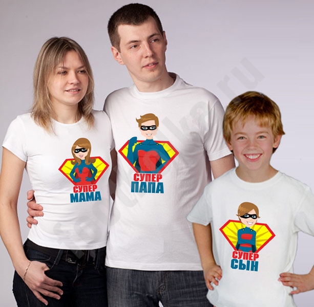 Футболки для семьи "Супер-семейка с сыном" супермен фото 0