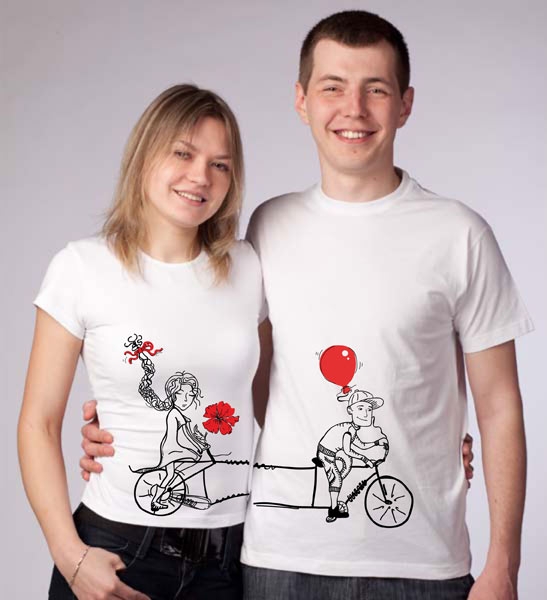 Парные футболки "Велосипед" фото 0