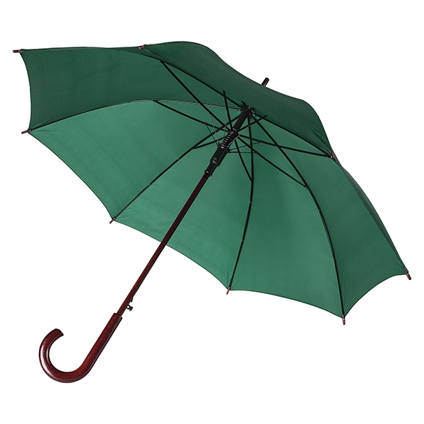 Зонт-трость с деревянной ручкой Зеленый арт 393.90 фото 0