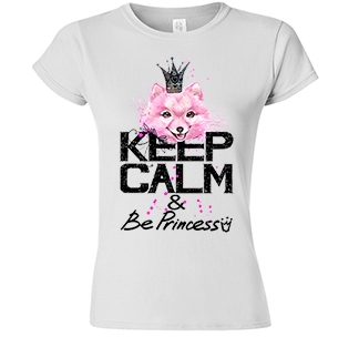 Футболка "Keep calm and Be Princess" с собачкой