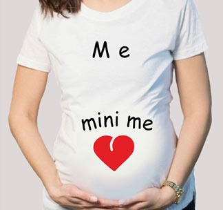 Футболка для беременных "Me, mini Me"