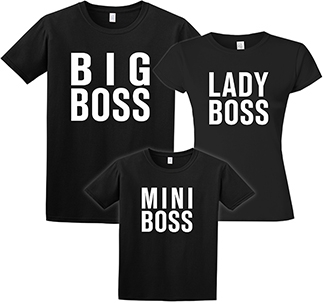 Женская футболка из комплекта для семьи "Boss" SALE