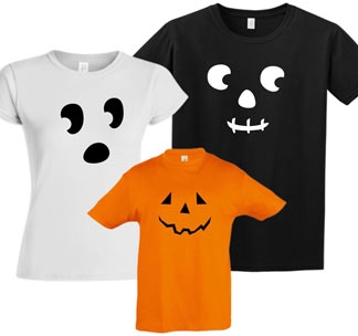 Семейные футболки "Monster face" halloween